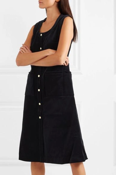 Shop Acne Studios Corduroy Dress In Navy