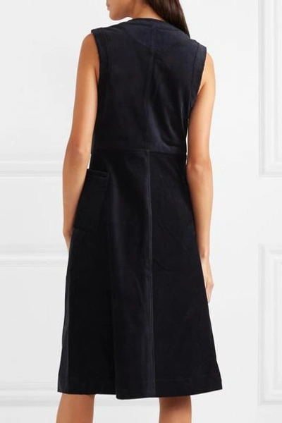 Shop Acne Studios Corduroy Dress In Navy