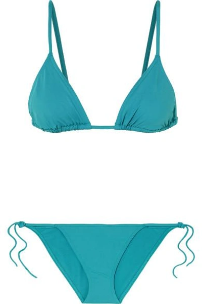 Shop Eres Les Essentiels Mouna Bikini Top In Turquoise