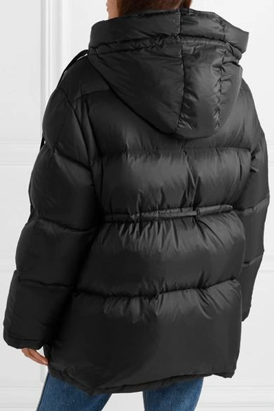 Shop Acne Studios Oversized Hooded Quilted Shell Down Jacket In Black