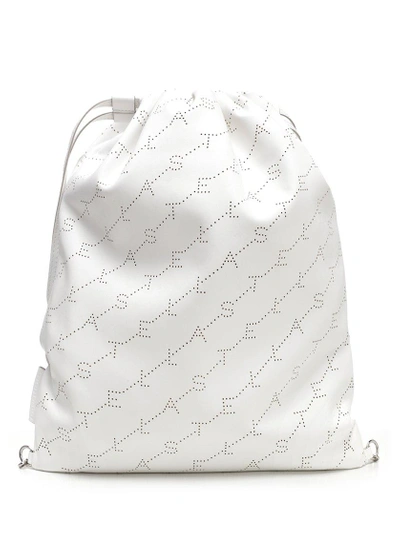 Shop Stella Mccartney Faux Leather Drawstring Backpack In White