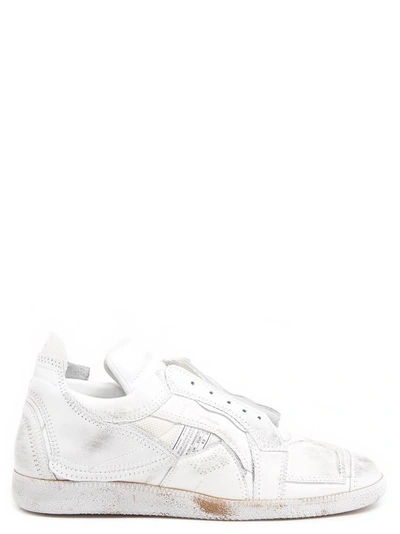 Shop Maison Margiela Distressed Sneakers In White