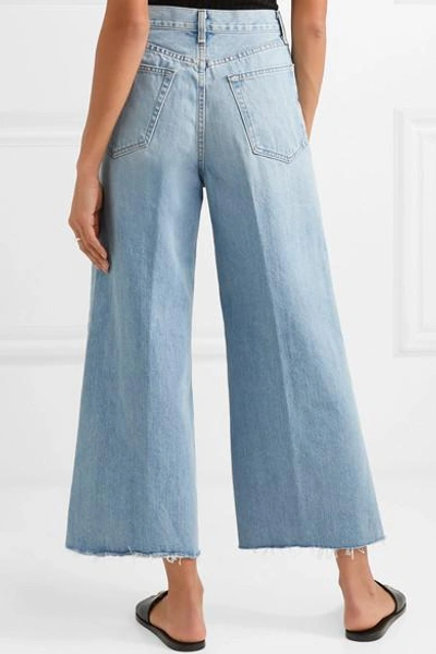 Shop Rag & Bone Haru High-rise Wide-leg Jeans In Light Denim