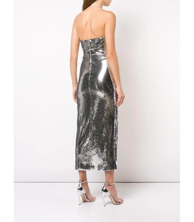 Shop Galvan Silver Chrome Dress