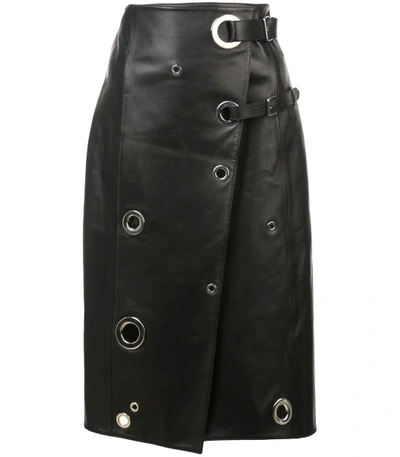 Shop Altuzarra Black Rivet Wrap Skirt