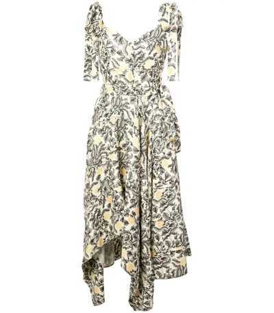 Shop Proenza Schouler Cami Dress With Asymmetrical Hem In Multi