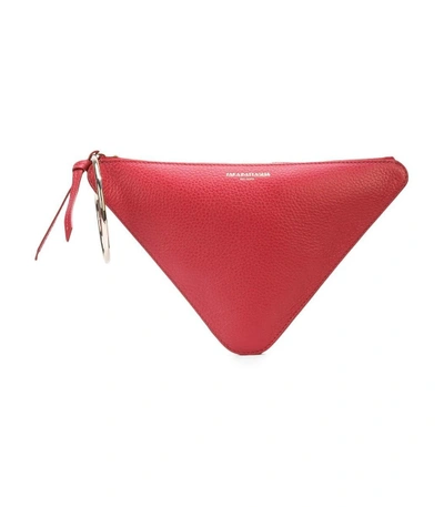 Shop Sara Battaglia Triangle Clutch Bag In Red