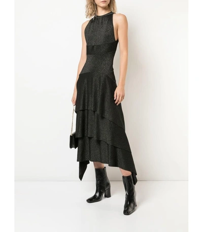 Shop Proenza Schouler Black Halter Midi Dress