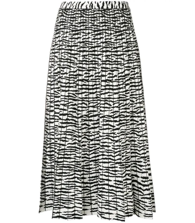 Shop Proenza Schouler Black & White Pleated Skirt