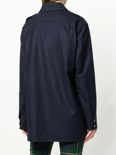 Shop Holland & Holland Long-sleeve Flared Shirt - Black