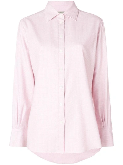 Shop Holland & Holland Oversized Long-sleeve Shirt - Pink