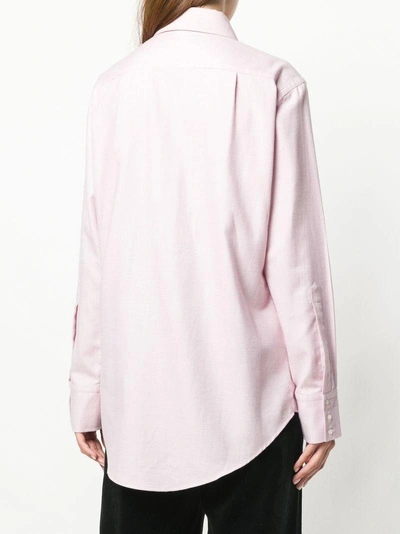 Shop Holland & Holland Oversized Long-sleeve Shirt - Pink