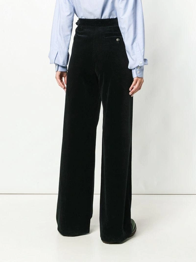 Shop Holland & Holland Flared Tailored Trousers - Blue