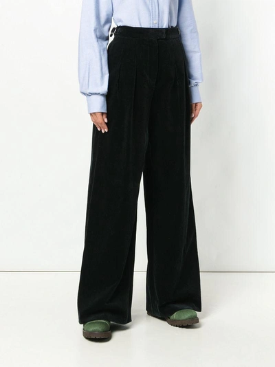Shop Holland & Holland Flared Tailored Trousers - Blue