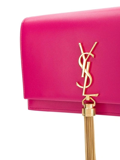 Shop Saint Laurent Kate Tassel Shoulder Bag - Pink