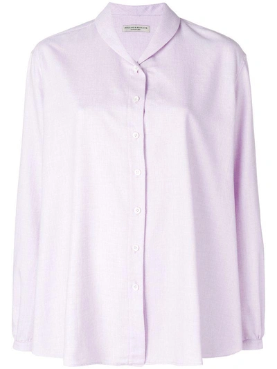 Shop Holland & Holland Long-sleeve Flared Blouse - Pink