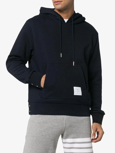 Thom Browne Thom B Hd Wt Bck Strp Nvy - Blue In Blue