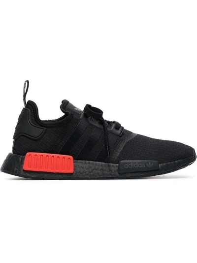 Shop Adidas Originals Black And Red Nmd R1 Sneakers