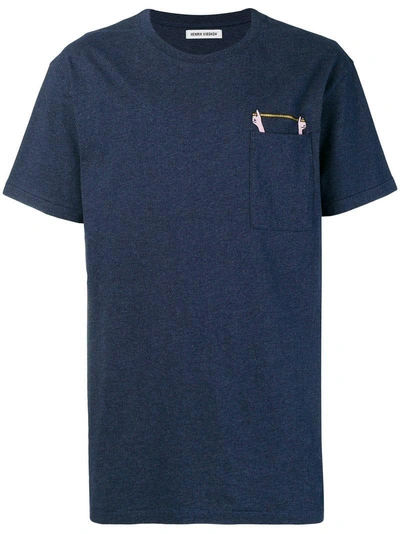 Shop Henrik Vibskov Chest Pocket T-shirt - Blue