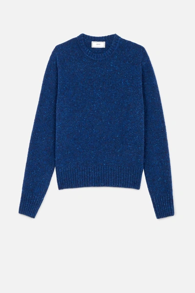 Shop Ami Alexandre Mattiussi Donegal Crewneck Sweater In Blue
