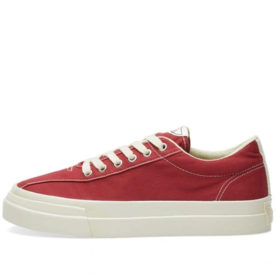 Shop Stepney Workers Club Dellow Canvas Sneaker In Red