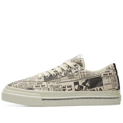 Shop Stepney Workers Club Dellow Magazine Print Sneaker In Black