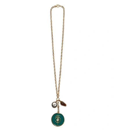 Shop Lizzie Fortunato Green 5 Fortune Necklace