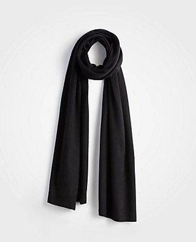 Shop Ann Taylor Cashmere Scarf In Black