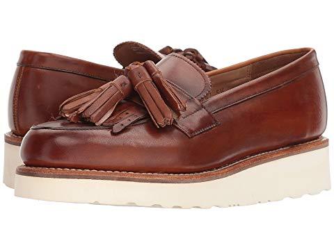 grenson clara leather wedge loafers