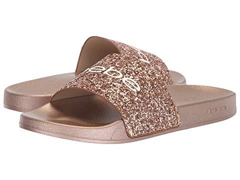 rose gold glitter slippers