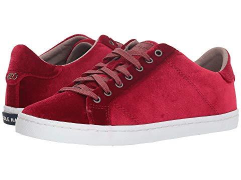 cole haan red velvet shoes