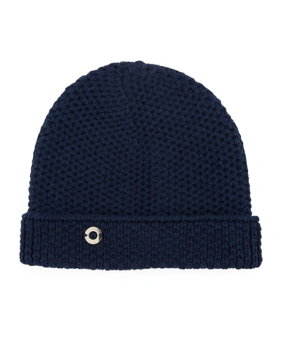 Shop Loro Piana Rougement Chain-knit Cashmere Beanie Hat In Black