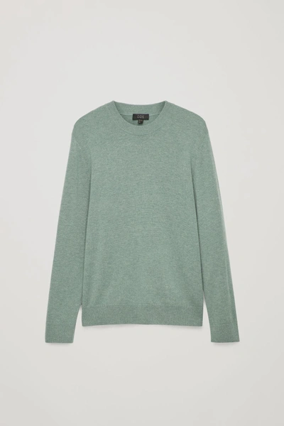 Shop Cos Merino-yak Crew-neck Jumper In Green