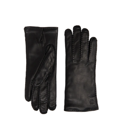 Shop Mcm Women's Gloves In Leather In Bk