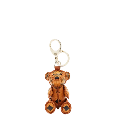 Shop Mcm Bear Animal Charm In Cognac