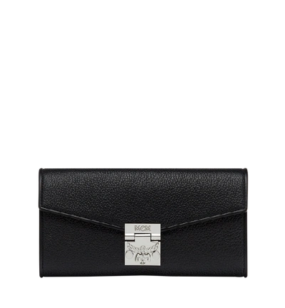 Shop Mcm Patricia Crossbody In Grained Leather In Bk