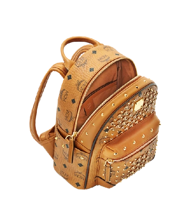 Shop Mcm Stark Diamond Swarovski Backpack In Visetos In Co