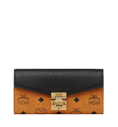 Shop Mcm Patricia Crossbody Wallet In Visetos Leather Block In Co