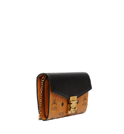Shop Mcm Patricia Crossbody Wallet In Visetos Leather Block In Co