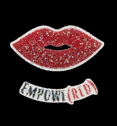 Shop Mcm Red Lips Sticker In Mc