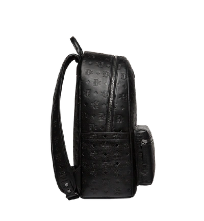 Shop Mcm Stark Backpack In Monogram Leather In Black