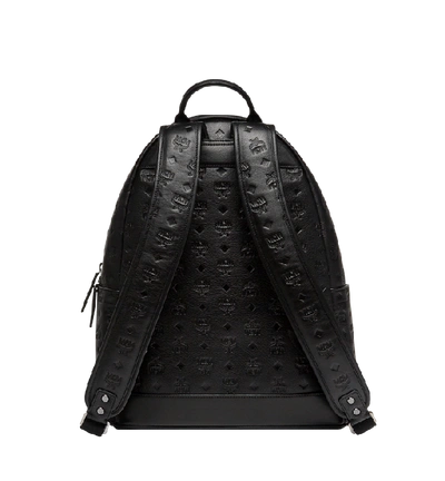 Shop Mcm Stark Backpack In Monogram Leather In Black