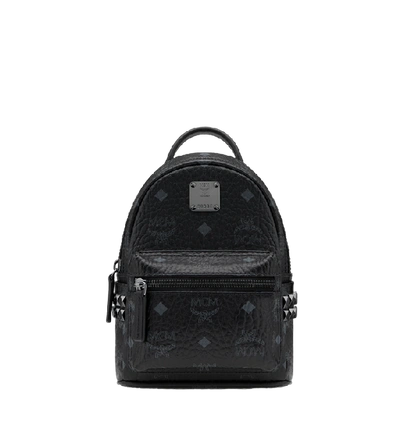 Shop Mcm Stark Side Studs Bebe Boo Rucksack In Visetos In Black | Black