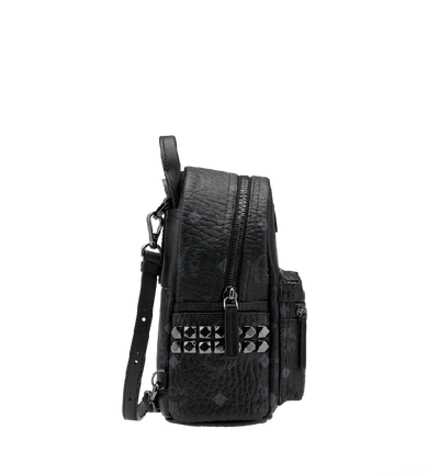 Shop Mcm Stark Side Studs Bebe Boo Rucksack In Visetos In Black | Black