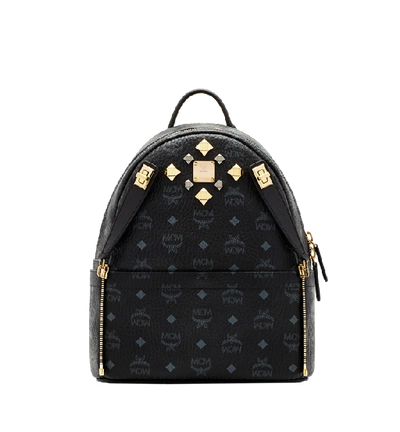 Shop Mcm Dual Stark Backpack In Visetos In Bk