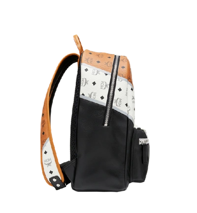 Shop Mcm Stark Chevron Backpack In Visetos Colorblock Leather