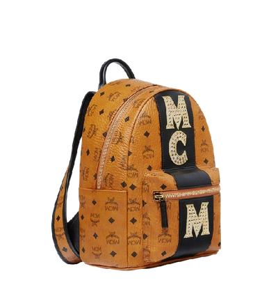 Shop Mcm Stark Logo Stripe Backpack In Visetos In Co
