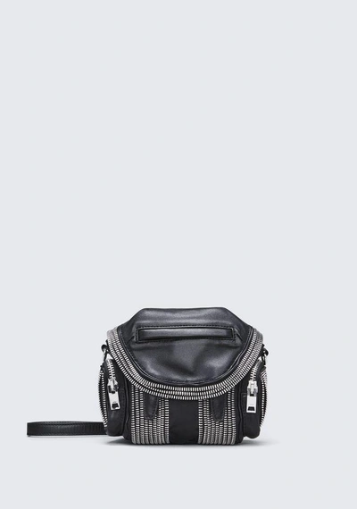 Shop Alexander Wang Micro Marti Zipper Crossbody In Black