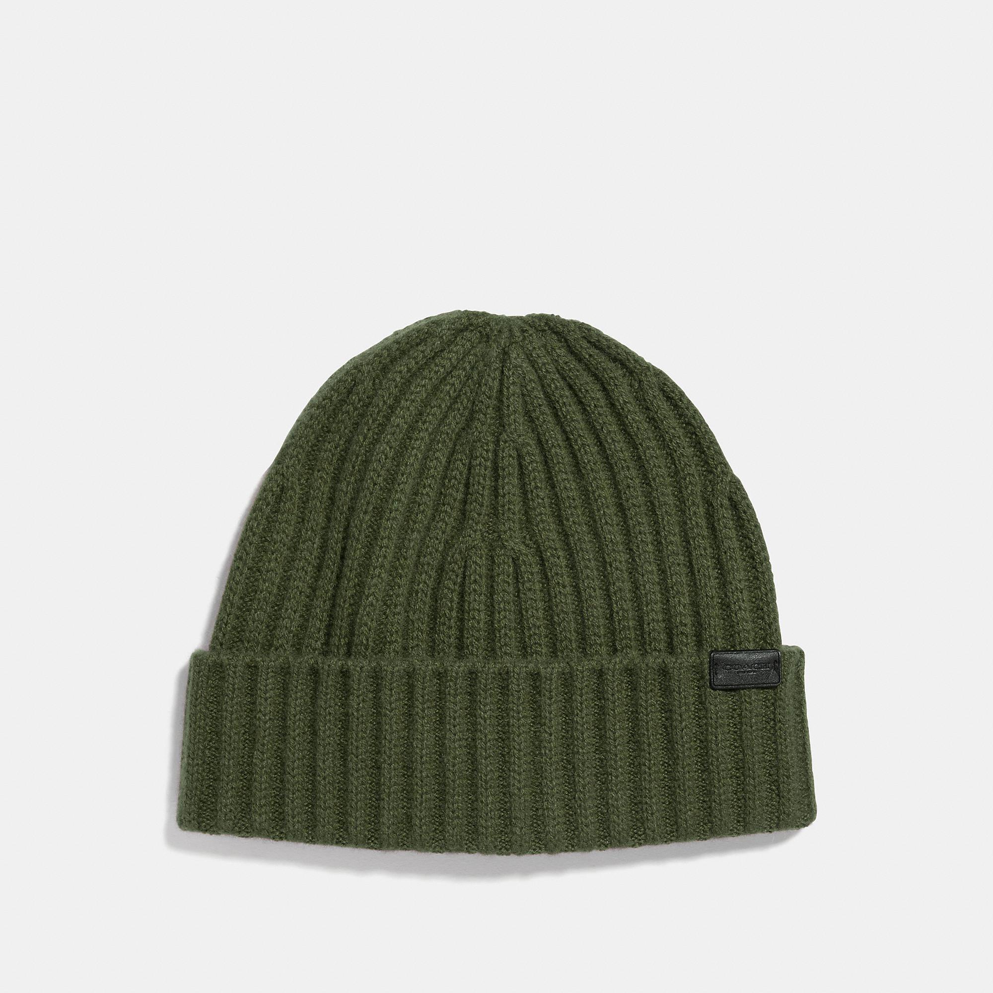 coach cashmere beanie
