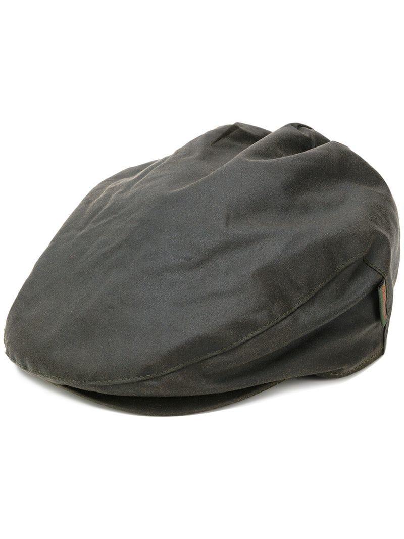 barbour flat cap black